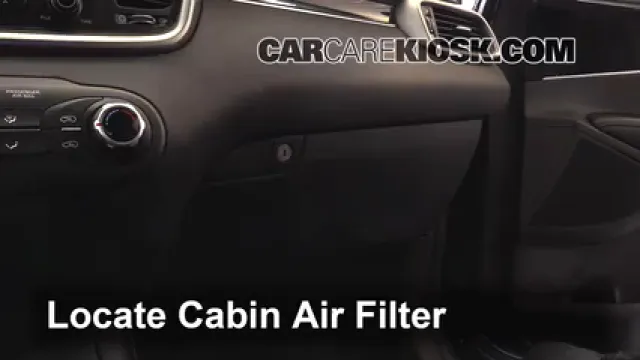 2016 Kia Sorento LX 3.3L V6 Filtro de aire (interior) Cambio
